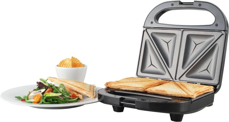 Progress Appareil Croque Monsieur 750W, Machine à Panini 2 Tranches avec Plaques Antiadhésives