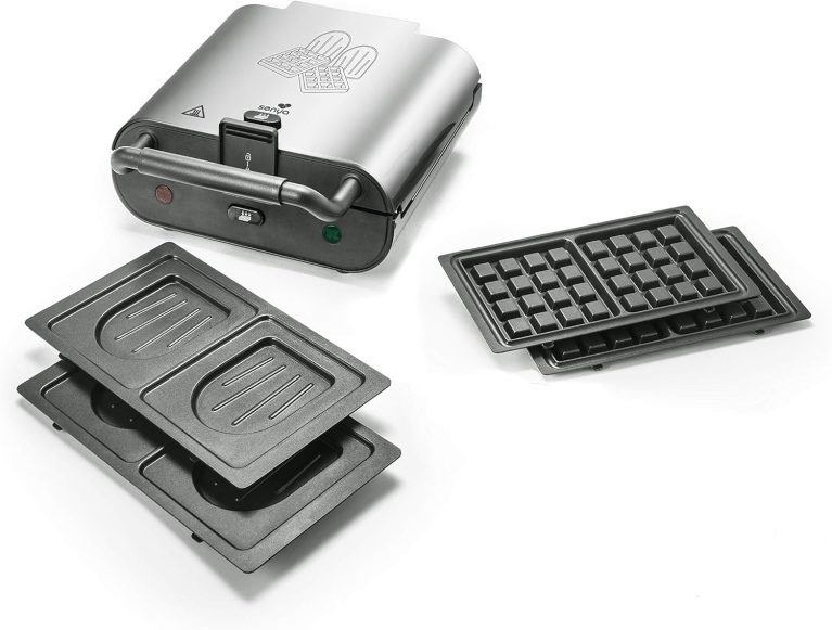 Senya Duo Waffles, appareil à gaufres et croque-monsieur 2 en 1, plaques interchangeables, taille M