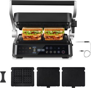 AMZCHEF XL Grill de Contact 4-en-1